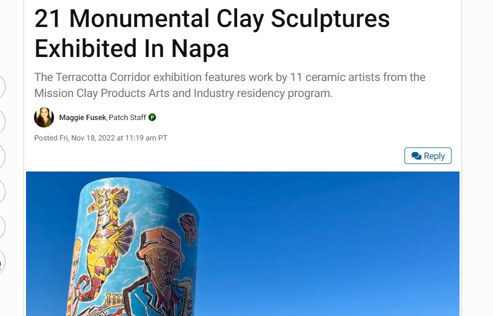21 MONUMENTAL CLAY SCULPTURES EXHIBITED IN NAPA