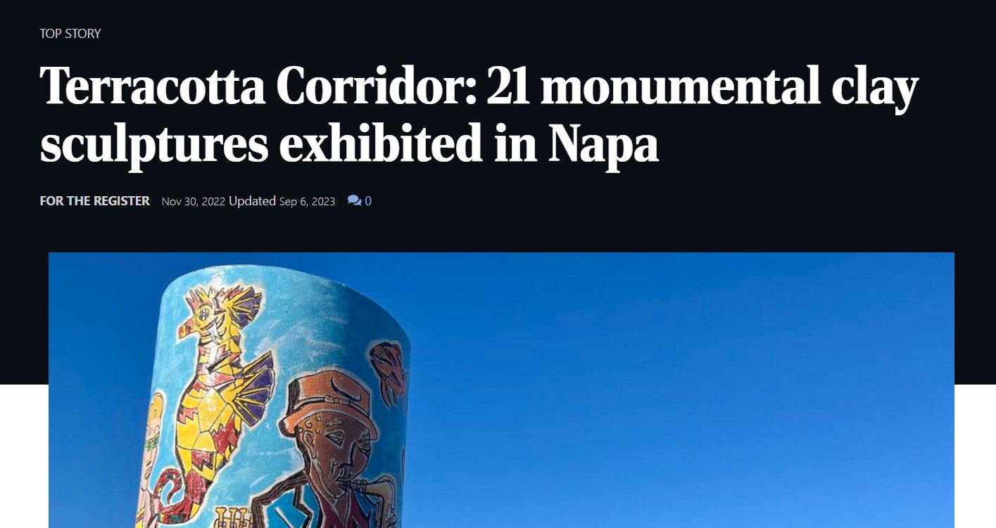 TERRACOTTA CORRIDOR: 21 MONUMENTAL CLAY SCULPTURES EXHIBITED IN NAPA