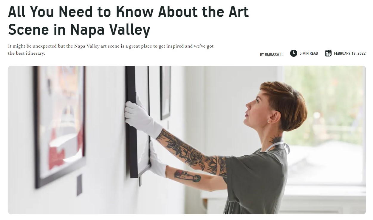 ALL YOU NEED TO KNOW ABOUT THE ART SCENE IN NAPA VALLEY