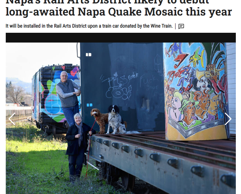 NAPA’S RAIL ART DISTRICTY LIKELY TO DEBUT LONG-AWAITED NAPA QUAKE MOSAIC THIS YEAR